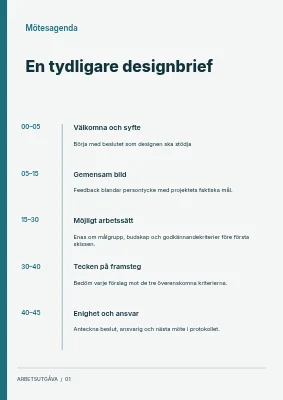 En tydligare kreativ brief — Mötesagenda