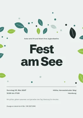 Nicht-Konfirmationsfeier — ein Fest im Wald mit Blätterkonfetti