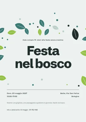 Festa di non-cresima — una festa nel bosco con coriandoli di foglie