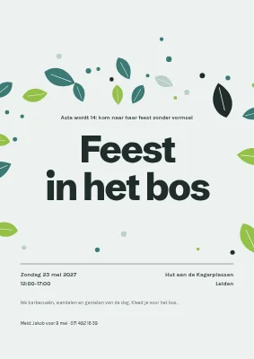 Niet-vormselfeest — een feest in het bos met bladconfetti