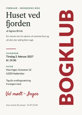 Bogklub i Haderslev — månedens bog