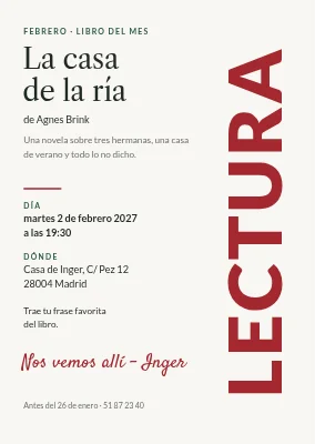 Club de lectura en Haderslev — libro del mes