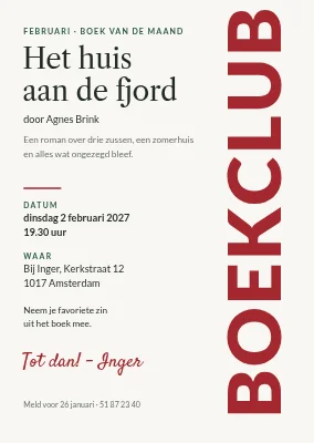 Boekenclub in Haderslev — boek van de maand