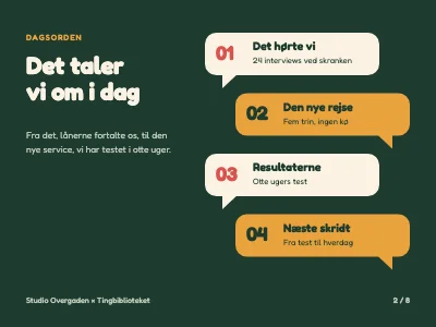 Side 2 af Servicedesign — projektpræsentation