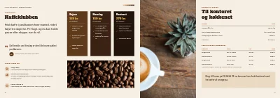 Side 10–11 af Kaffekatalog for kaffebrænderi – 12 sider