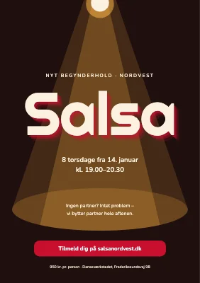 Salsakursus — spotlys på scenen
