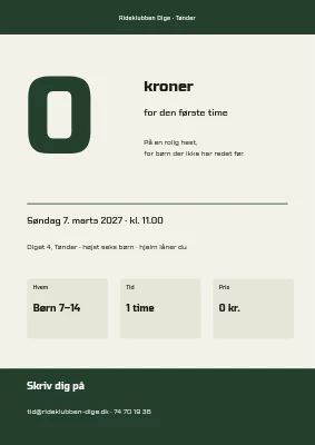 Første ridetime til 0 kr i Tønder