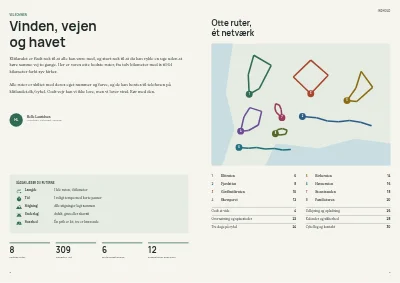 Side 2–3 af Cykelruteguide for turistregion – 32 sider
