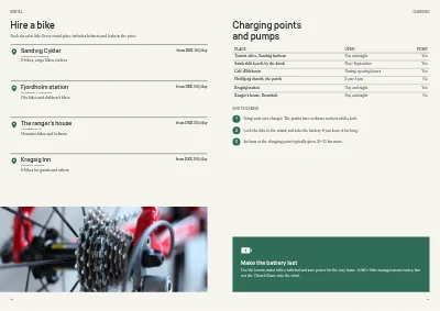 Pages 26–27 of Cycle route guide for a tourist region – 32 pages