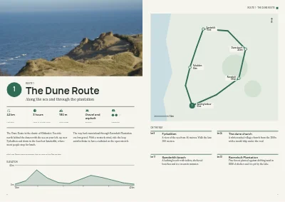 Pages 6–7 of Cycle route guide for a tourist region – 32 pages