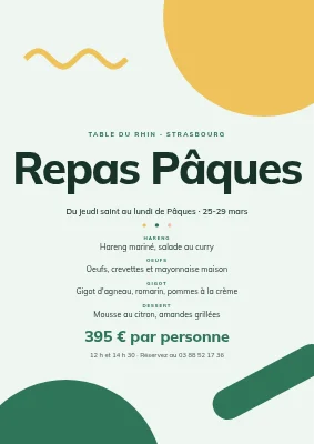Déjeuner de Pâques au restaurant — affiche