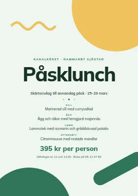 Påsklunch på Kanalköket — Hammarby sjöstad