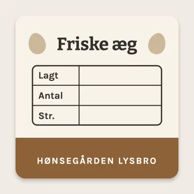 Æg med dato-tabel