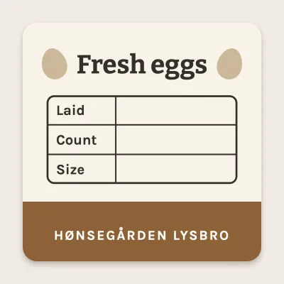 Eggs with a date table