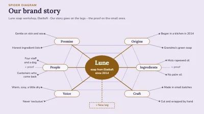 Brand story spider diagram