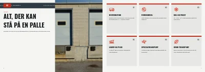 Side 6–7 af Virksomhedsprofil for transportfirma – 20 sider