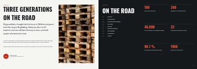 Pages 2–3 of Company profile for a haulage firm – 20 pages
