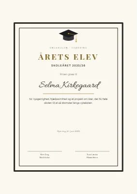 Skolediplom — årets elev