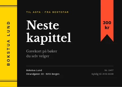 Gavekort til bokhandel — bokomslag