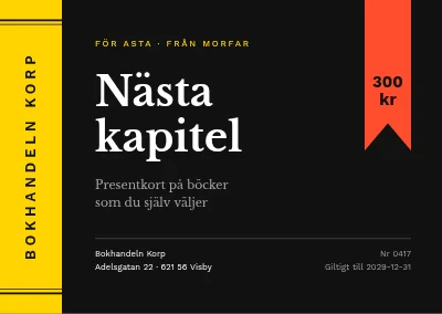 Presentkort till bokhandel — bokomslag