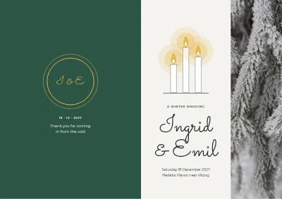 Winter wedding by candlelight