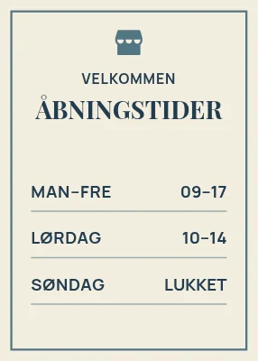 ÅBNINGSTIDER — aabningstider