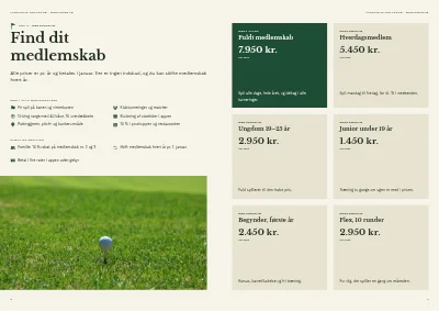 Side 6–7 af Medlemsbrochure for golfklub – 16 sider