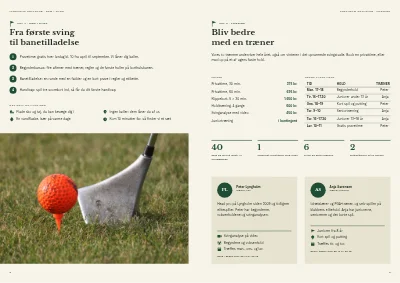 Side 8–9 af Medlemsbrochure for golfklub – 16 sider