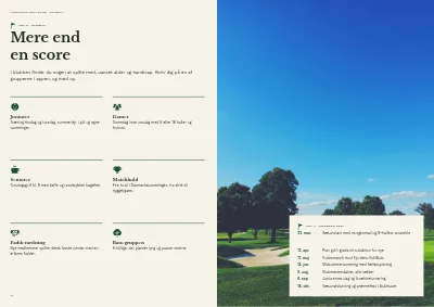 Side 10–11 af Medlemsbrochure for golfklub – 16 sider