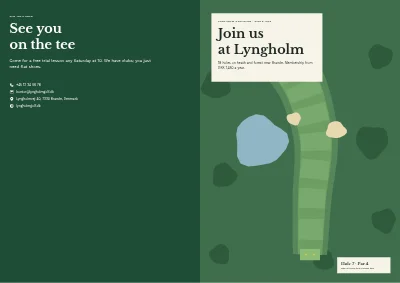 Copertina di Membership brochure for a golf club – 16 pages