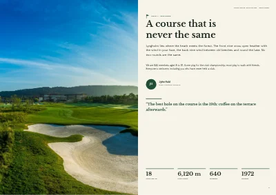 Pagine 2–3 di Membership brochure for a golf club – 16 pages