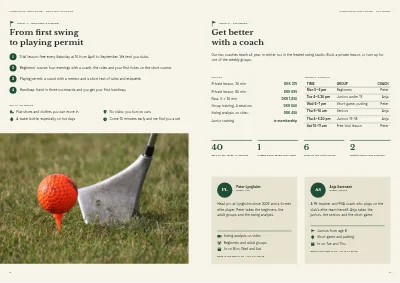 Pagine 8–9 di Membership brochure for a golf club – 16 pages