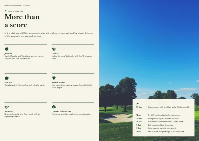 Pagine 10–11 di Membership brochure for a golf club – 16 pages