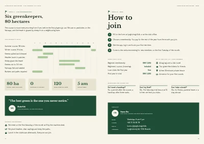 Pagine 14–15 di Membership brochure for a golf club – 16 pages