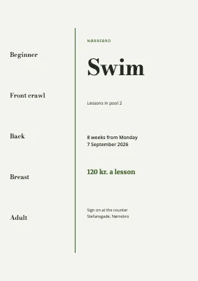 Swimming lessons in Nørrebro