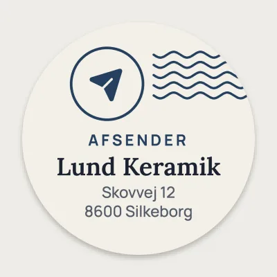 Afsender med poststempel