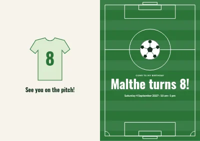 Football birthday at eight