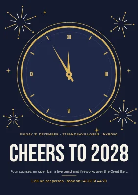 New Year's Eve party at Strandpavillonen, Nyborg