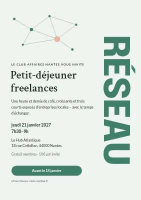 Événement networking — petit-déjeuner pour freelances