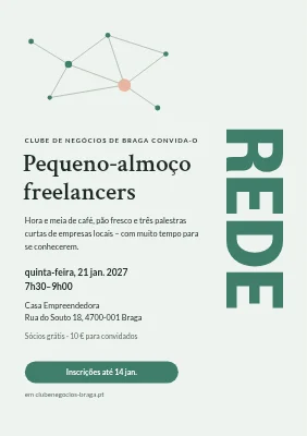 Evento de networking — pequeno-almoço para freelancers