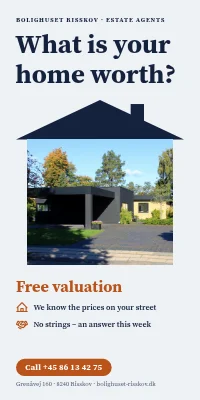 Door poster for an estate agent — free valuation