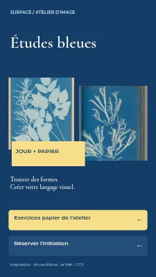 Surface d'impression — Études bleues