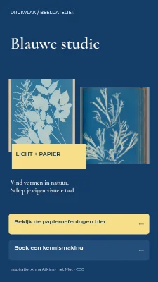 Drukoppervlak — Blauwe studies