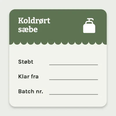 Koldrørt sæbe til at skrive på
