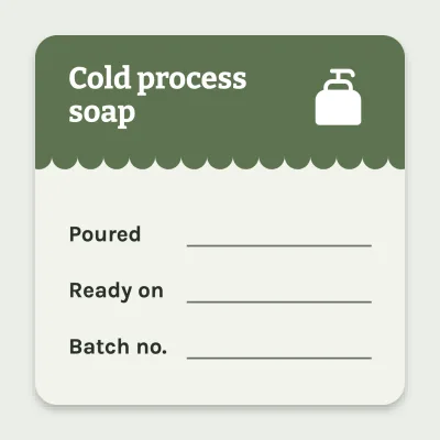 Write-on cold process soap