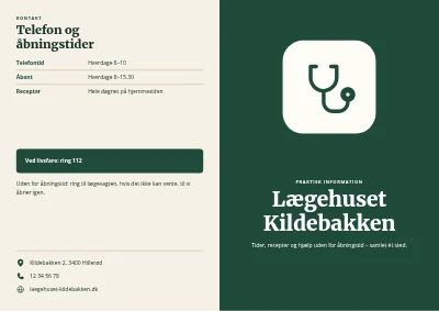 Lægehus: praktisk information