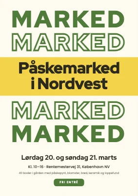 Påskemarked i byen — plakat