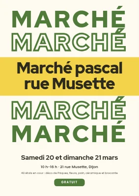 Marché de Pâques en ville — affiche