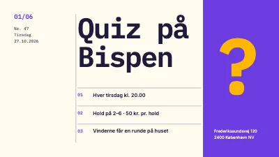 Pubquiz — tirsdagsquiz på værtshus