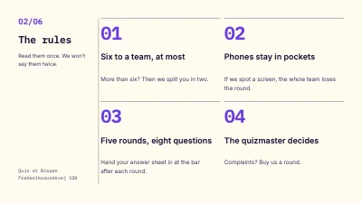 Page 2 of Pub quiz — Tuesday quiz night